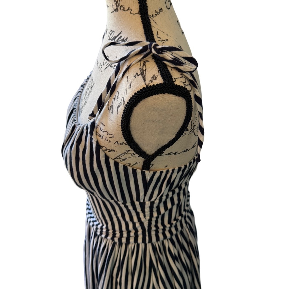 M.D.S. Stripes Charlotte Cami Midi Dress Size 1 Excellent Condition Navy & White - Picture 6 of 10